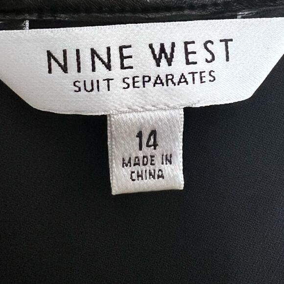 Nine West Suit Separates Faux Leather Trim Dress - Picture 4 of 6